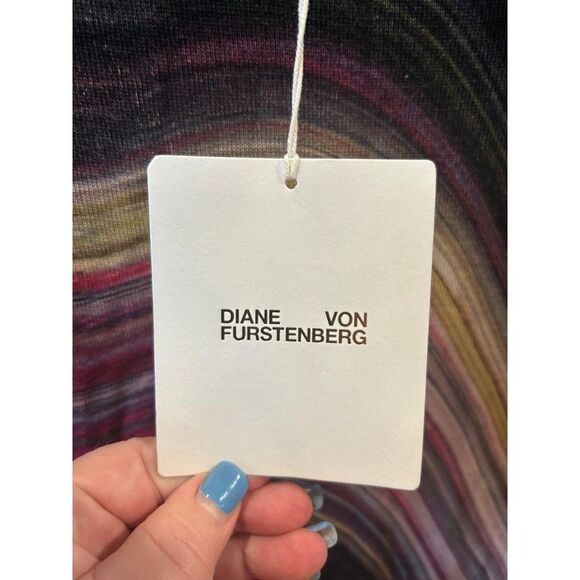 Vintage Diane von Furstenberg Abstract Print Merino Wool Dress - Size Small - Picture 11 of 11